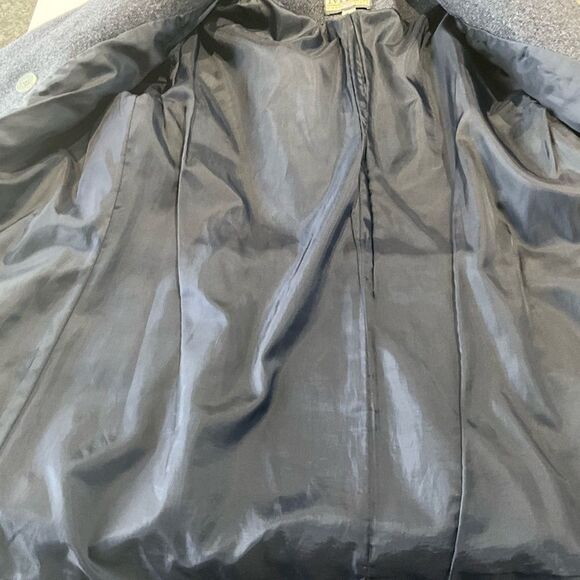 Mario De Pinto MDP Vintage Dark Gray Wool Blend Double Breasted Pea Coat Size L - Picture 6 of 16